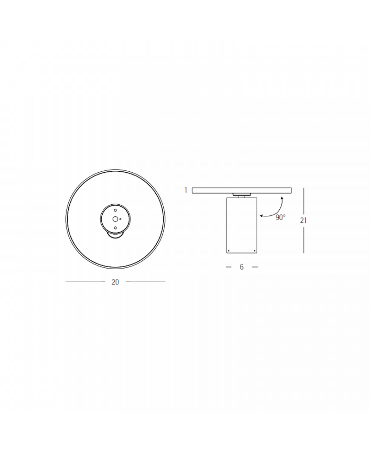 Plafonnier Orientable ZAMBELIS 12W DESIGN Noir Sable 25304