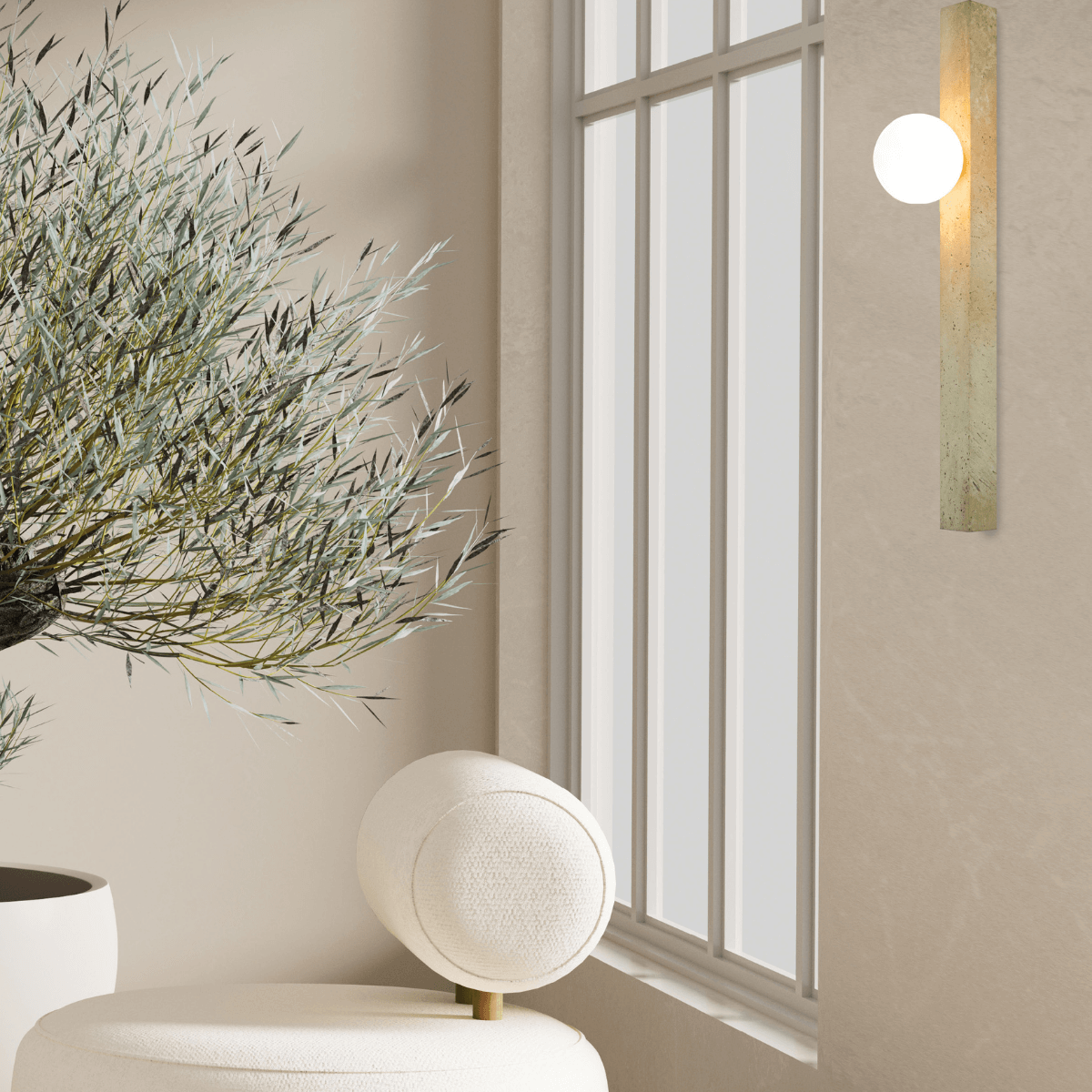 Applique Murale ZAMBELIS G9 DESIGN Pierre Naturelle Sans Source 25315