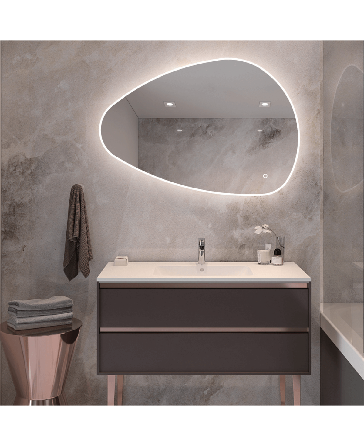 Miroir ZAMBELIS Tactile 18W CCT Dimmable IP44 DESIGN 25385