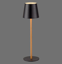 Lampe à poser Euria noire et laiton