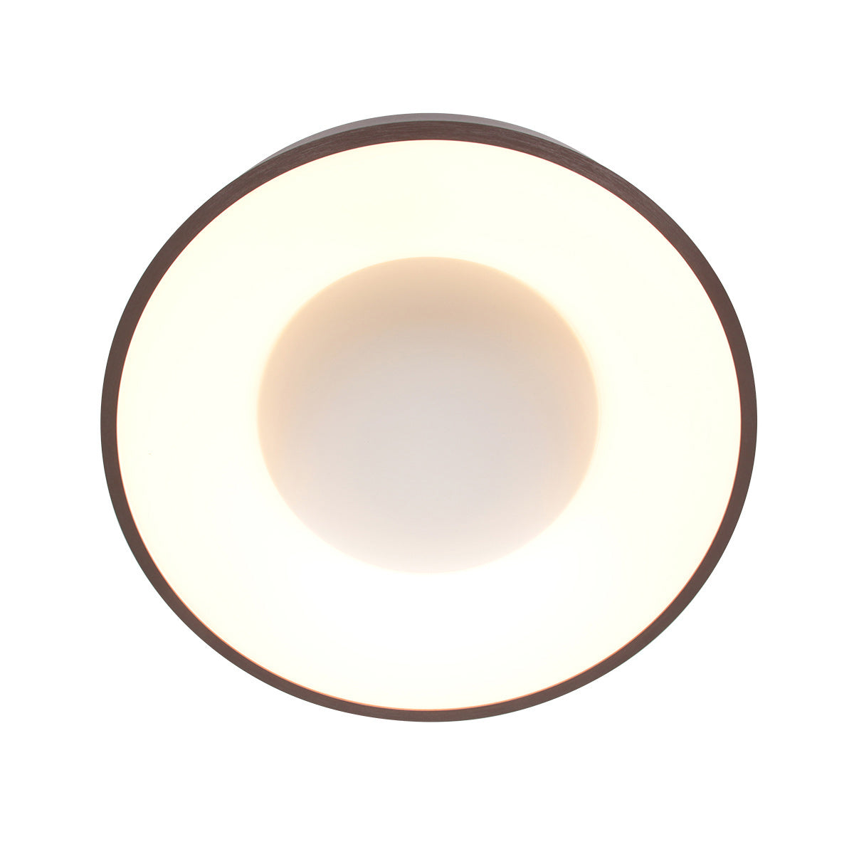 Vue de dessous avec lumière allumée, cercle blanc uniforme