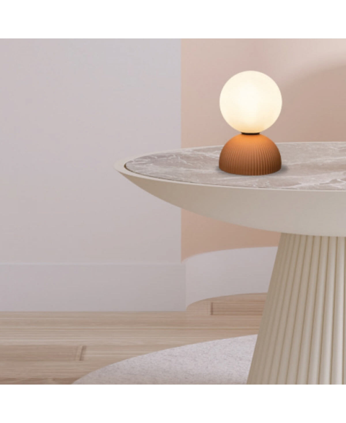 Lampe sur Table ZAMBELIS G9 DESIGN Terracotta Sans Source 2590