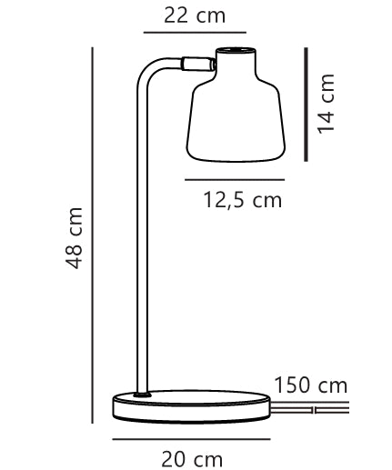 Lampe à poser Louella noire
