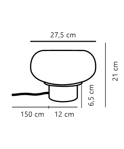 Lampe à poser Malti beige, verre