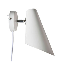 Applique murale Cale en métal, blanc mat, hauteur 24,5 cm