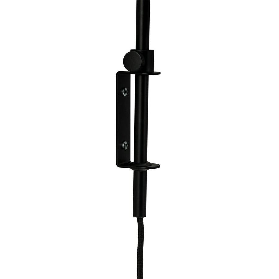 Applique murale Easton en métal, noir, hauteur 43 cm