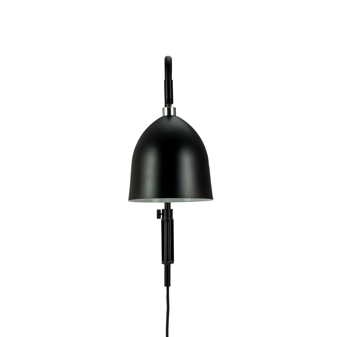 Applique murale Easton en métal, noir, hauteur 43 cm