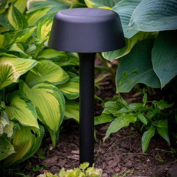 Lampe solaire d'extérieur LED en métal, noir, Ø 19,5 cm, IP44