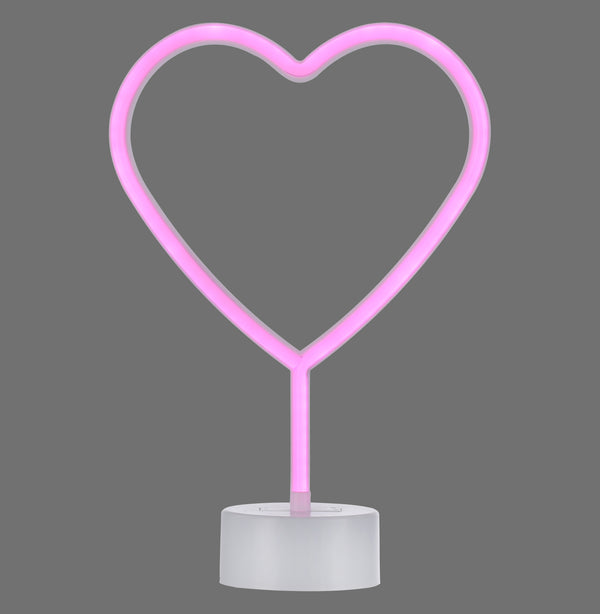 Lampe à poser Neon-Herz rose