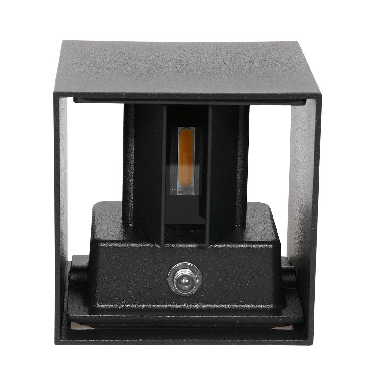 Vue rapprochée de l'intérieur avec module LED vertical et petit capteur circulaire.