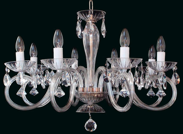 Kronleuchter aus transparentem Glas EL2248022