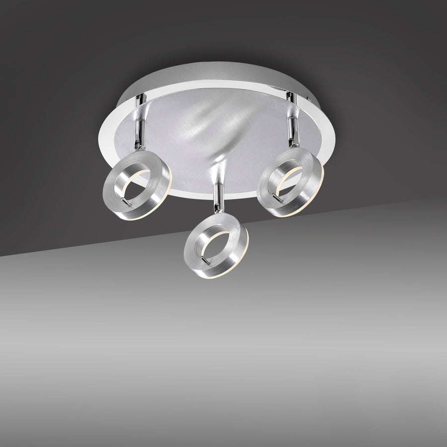 Plafonnier Sileda aluminium, P 33,5 cm