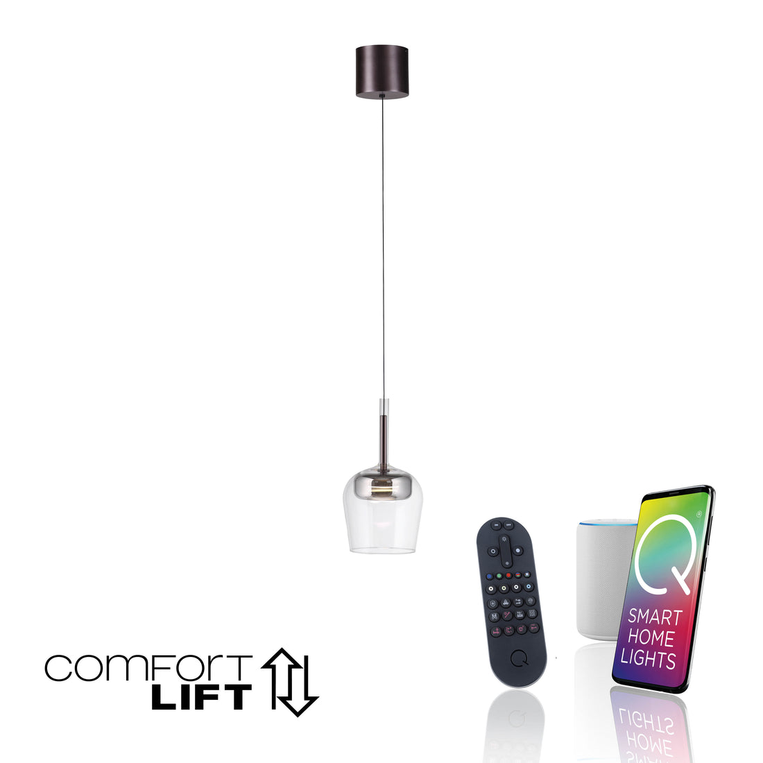 Suspension luminaire | Q-Kon Argentée