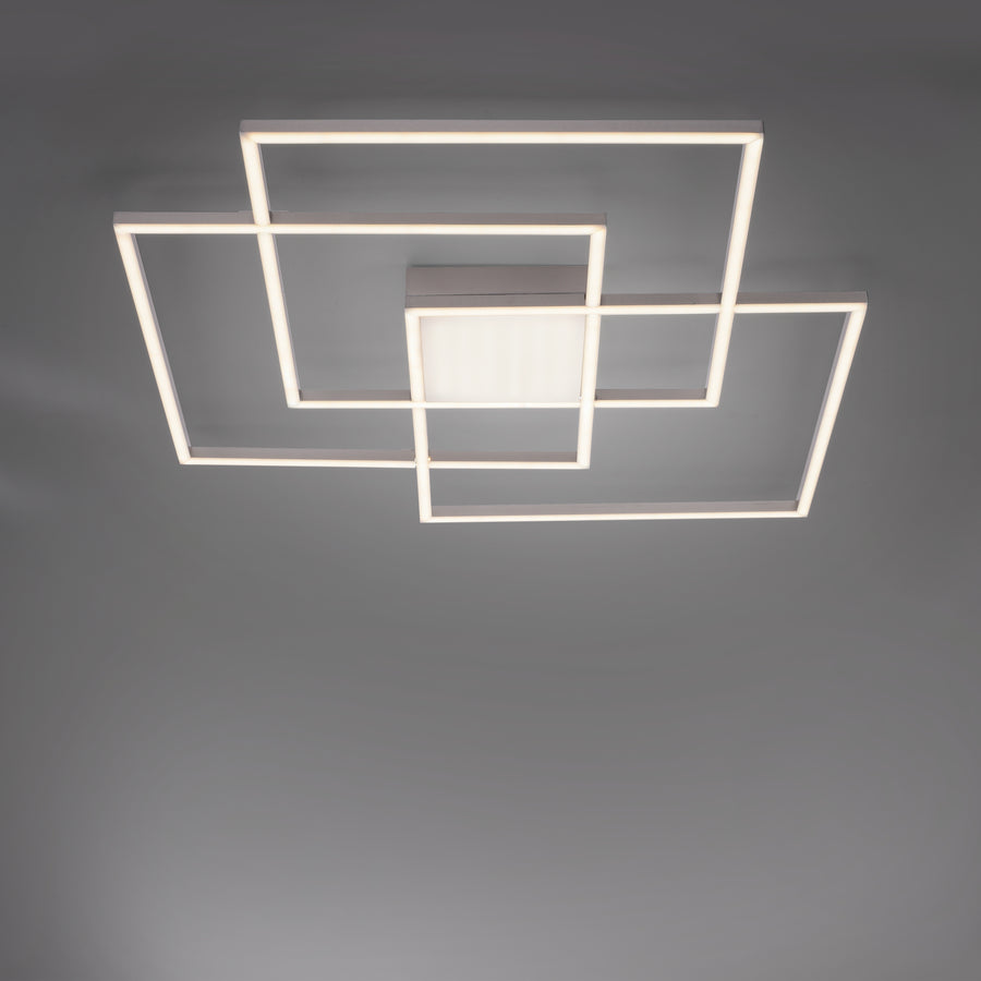 Plafonnier Asmin acier, L 75 cm