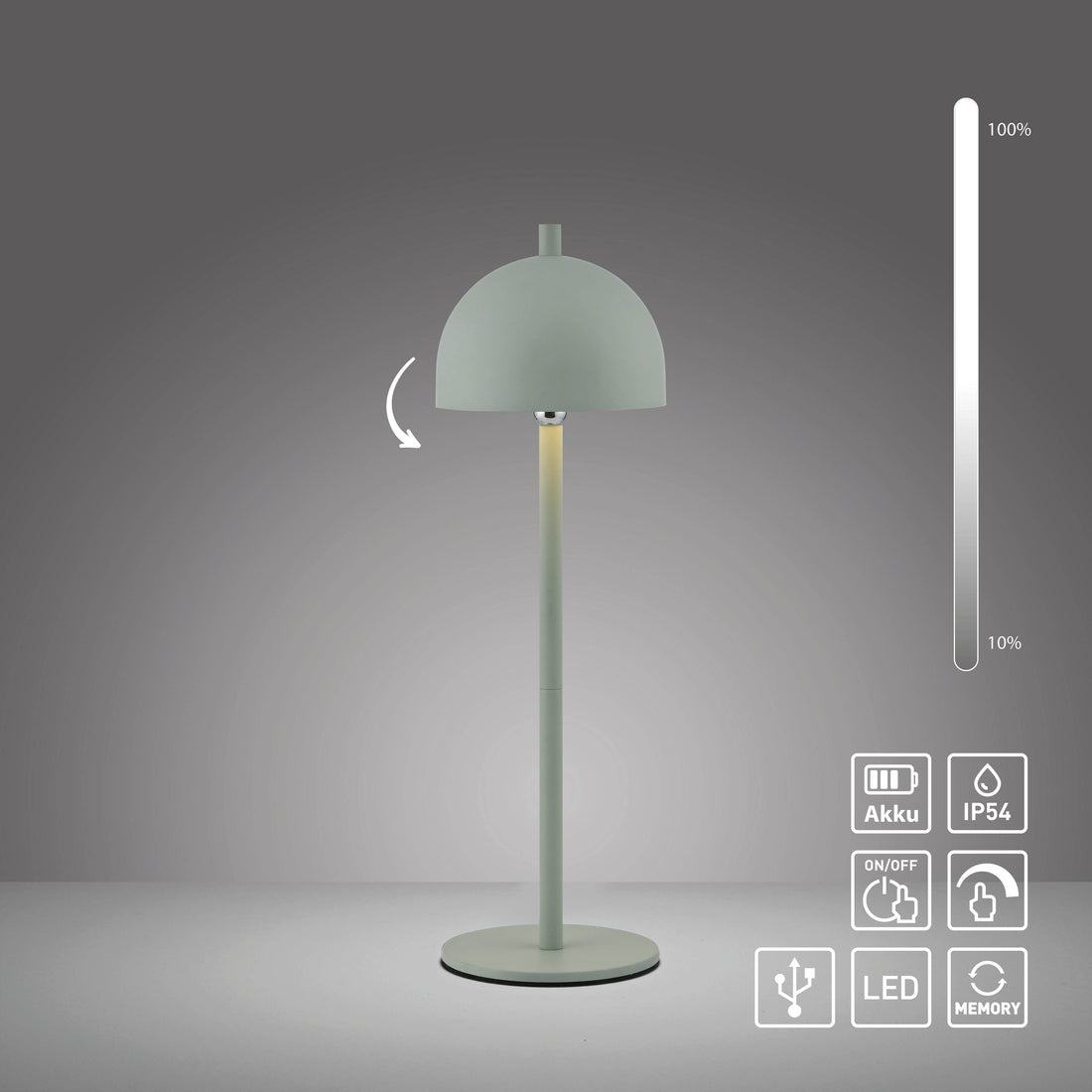 Lampe à poser Bellis grise