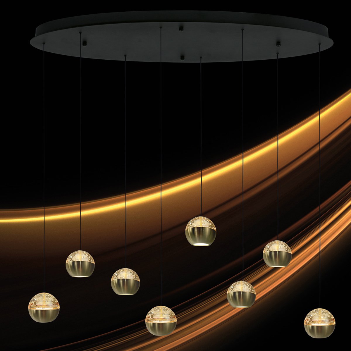Suspension luminaire Belluno doré