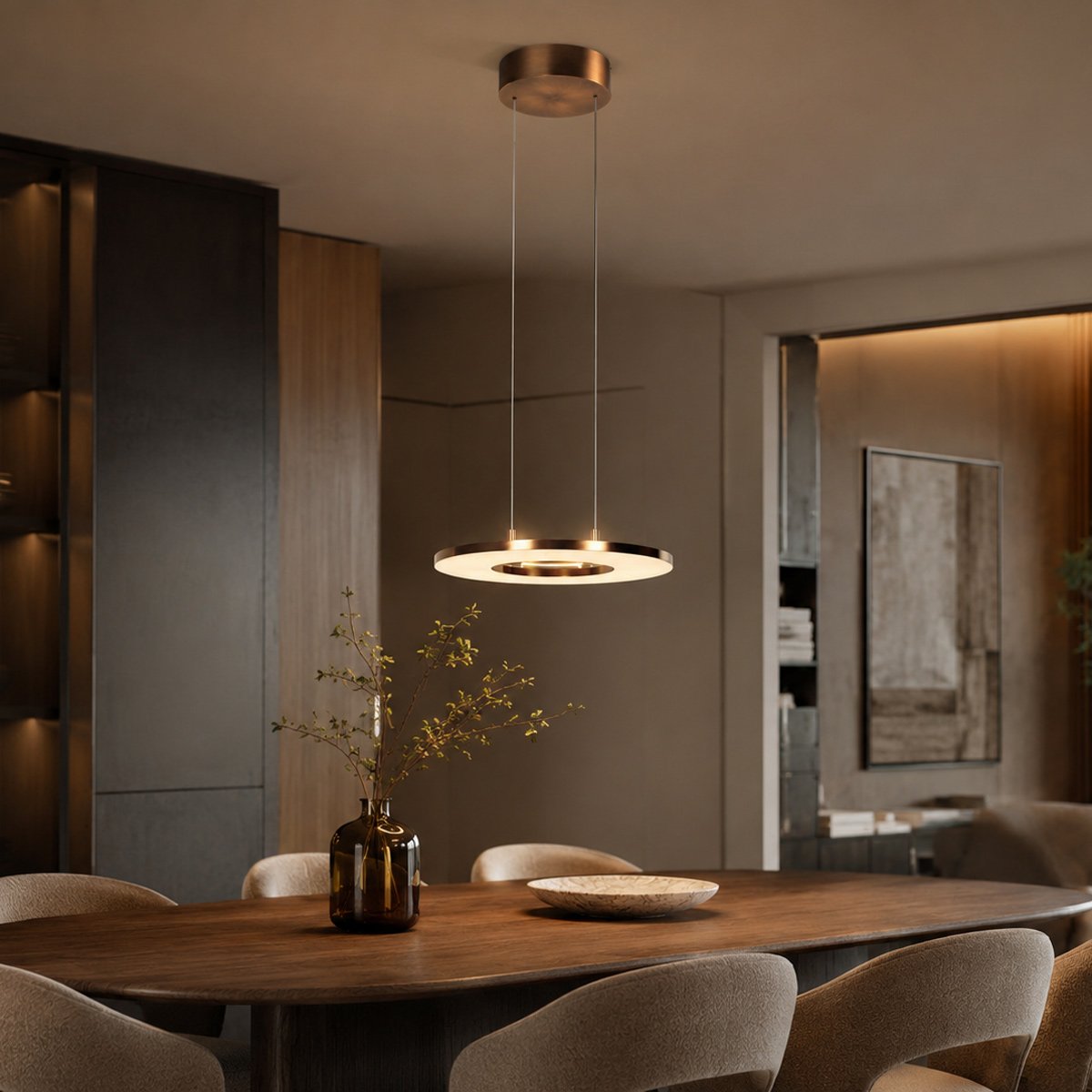 Suspension luminaire Soleil2 bronze