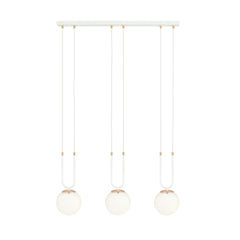 Glam Pendelleuchte, 3-flammig, weiß, Opalglas