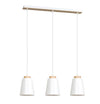 Suspension Bolero 3 lumières blanche