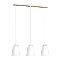 Suspension Bolero 3 lumières blanche