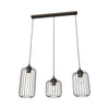 Suspension Vander 3 lumières noire