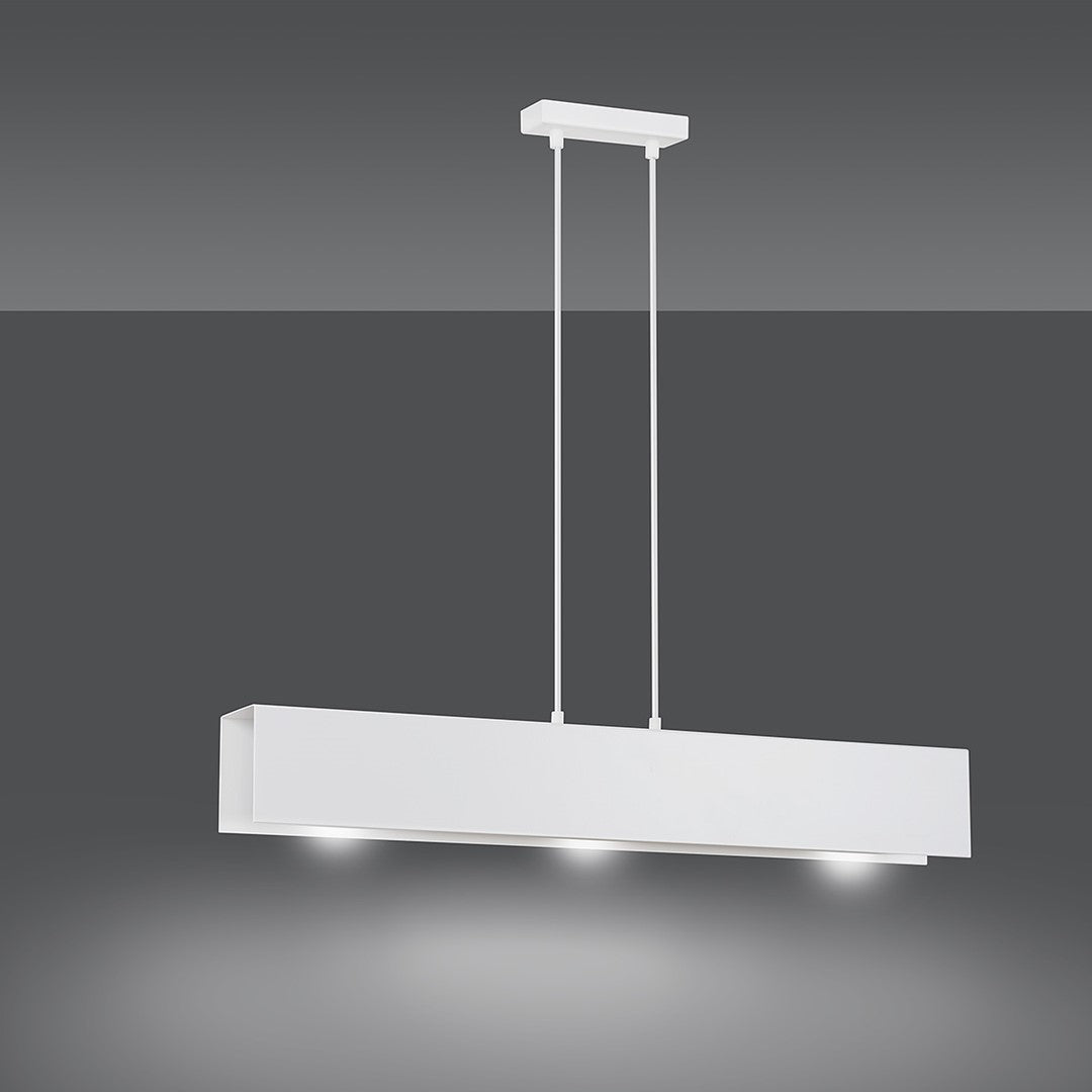 Suspension Gentor 3 lumières blanche