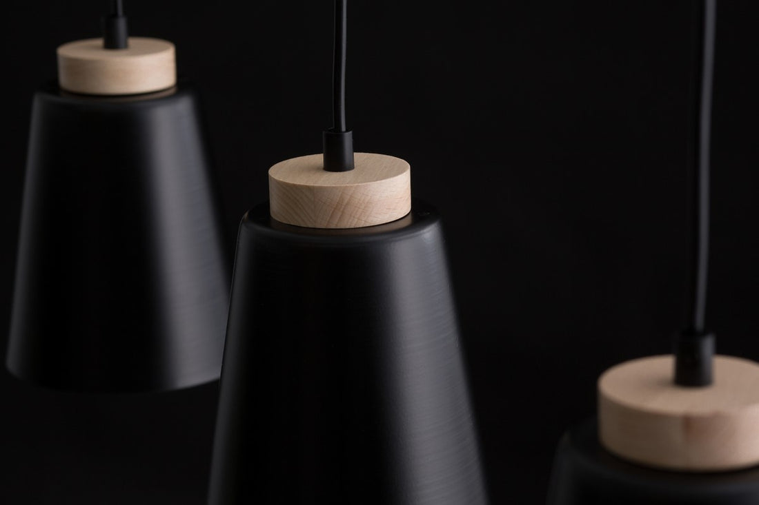 Atlas 3-flammiger Spot schwarz