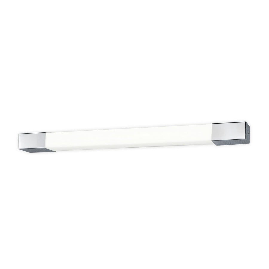 Applique murale LED DLS Supreme en acier, hauteur 4,2 cm, IP44, acier inoxydable poli, 3000 K, 10 W