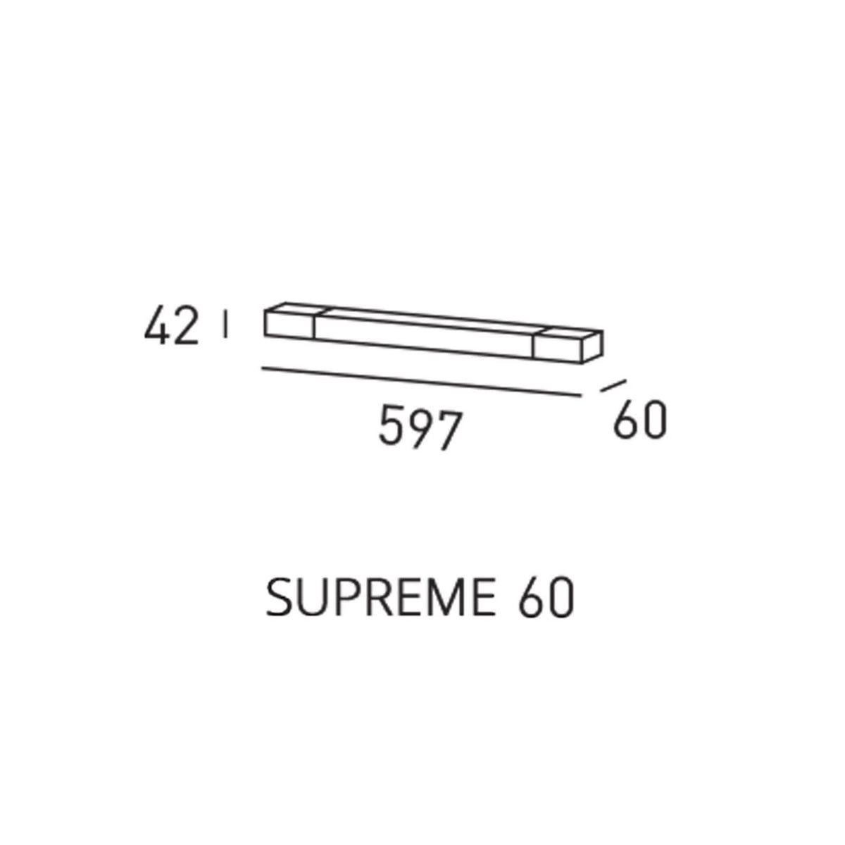 Applique murale LED DLS Supreme en acier, hauteur 4,2 cm, IP44, acier inoxydable poli, 3000 K, 10 W