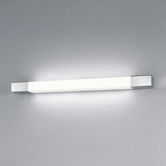 Applique murale LED DLS Supreme en acier, hauteur 4,2 cm, IP44, acier inoxydable poli, 3000 K, 10 W