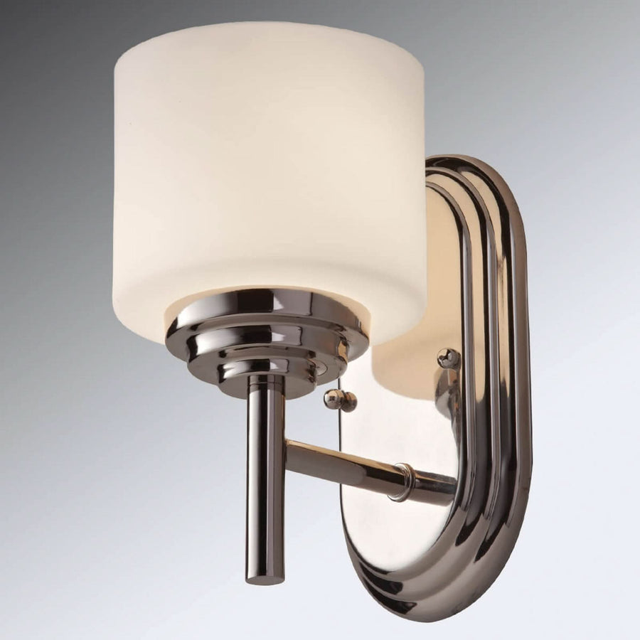 Applique murale Malibu en verre, chromé, hauteur 21,6 cm, IP44