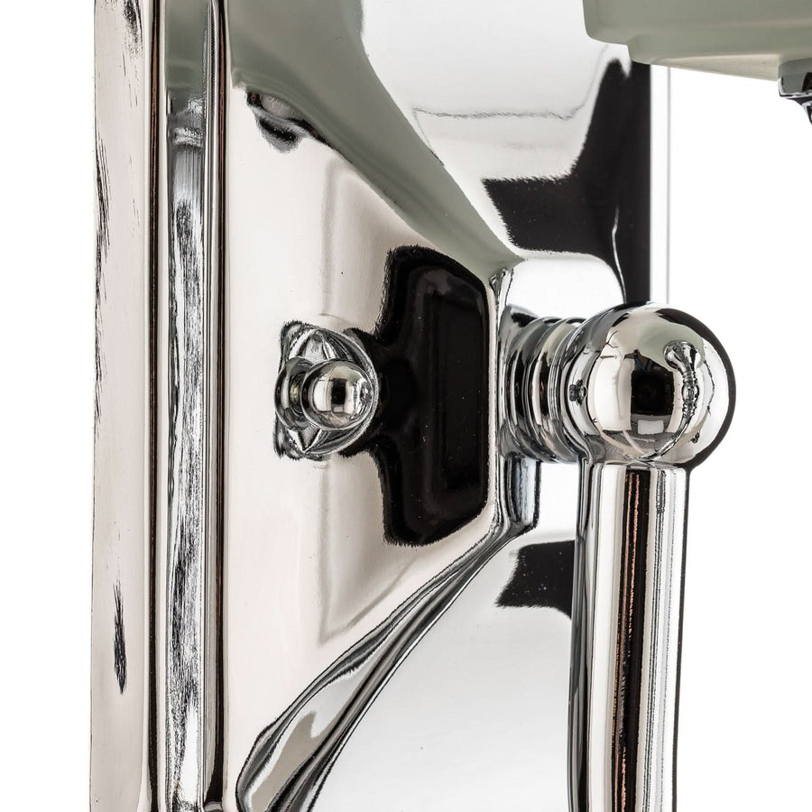 Applique murale Concord en verre, chromé et blanc, hauteur 25,7 cm, IP44