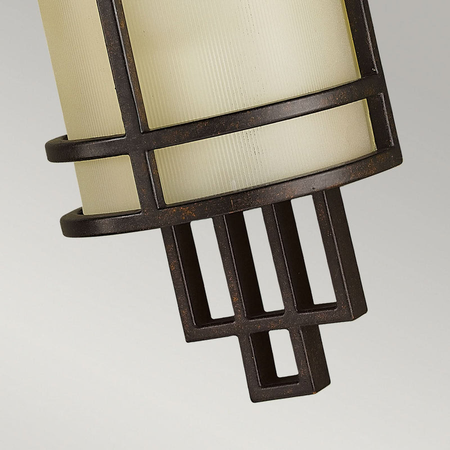 Applique murale Fusion 1 en verre, bronze et ambre, hauteur 38,7 cm