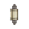 Applique murale Fusion 1 en verre, bronze et ambre, hauteur 38,7 cm