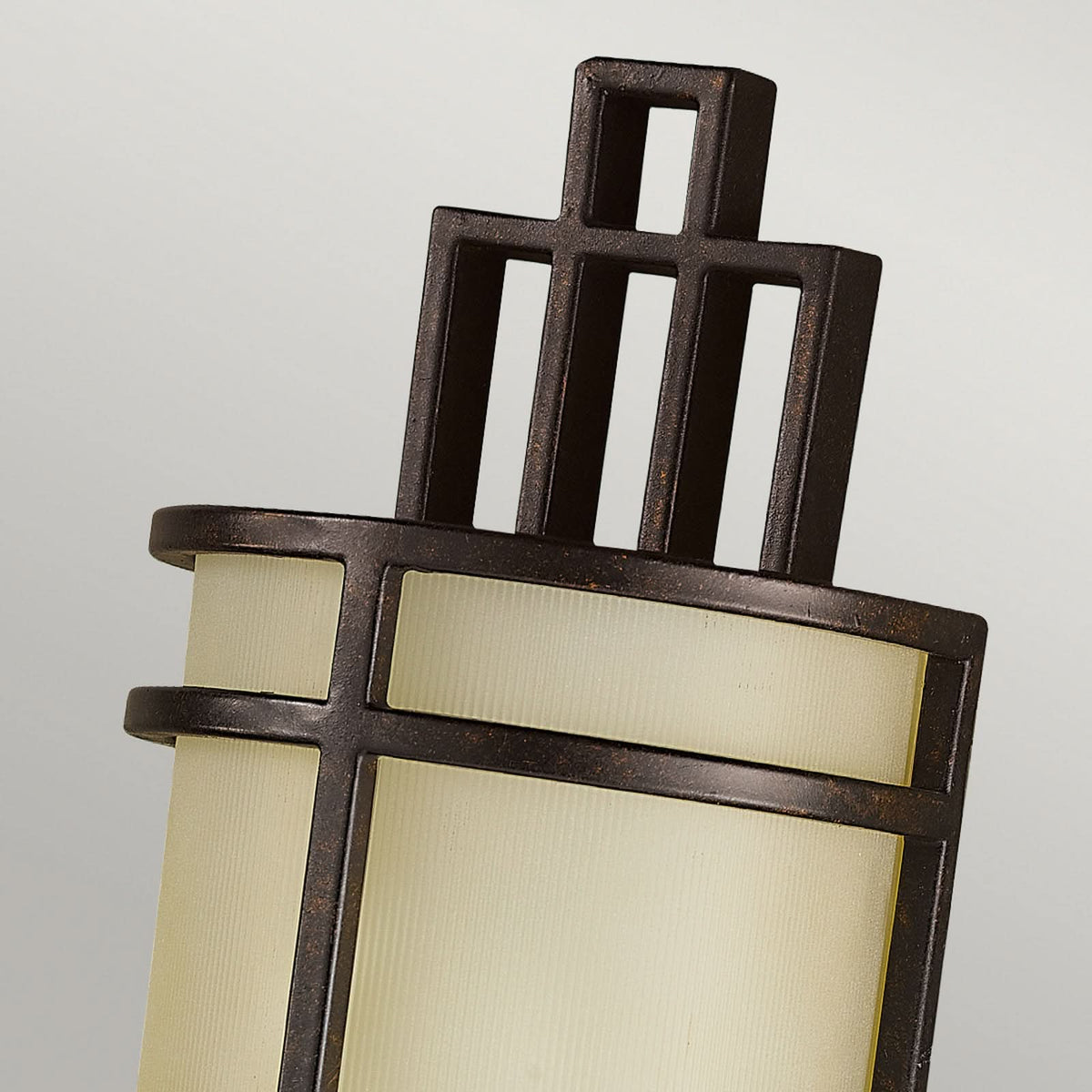Applique murale Fusion 1 en verre, bronze et ambre, hauteur 38,7 cm
