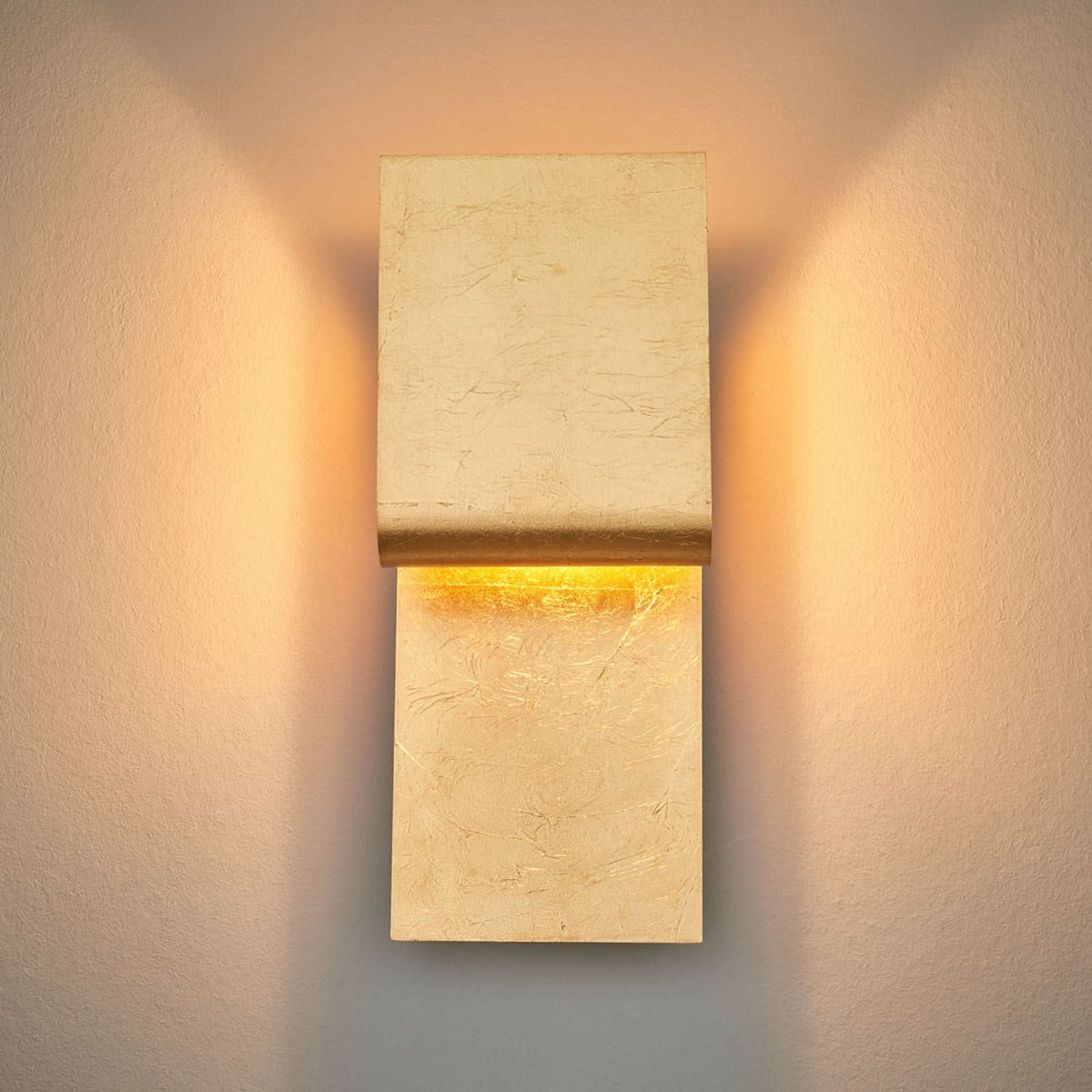 Applique murale Fold en aluminium, or, hauteur 30 cm