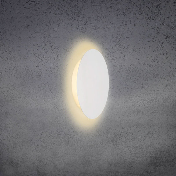 Applique murale LED Blade en aluminium, blanc mat, Ø 24 cm