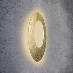 Applique murale LED Blade Open en aluminium, doré, Ø 79 cm