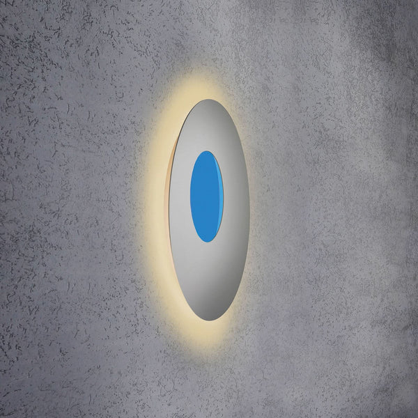 Applique murale LED Blade Open Rgbw en aluminium, argenté mat, Ø 59 cm