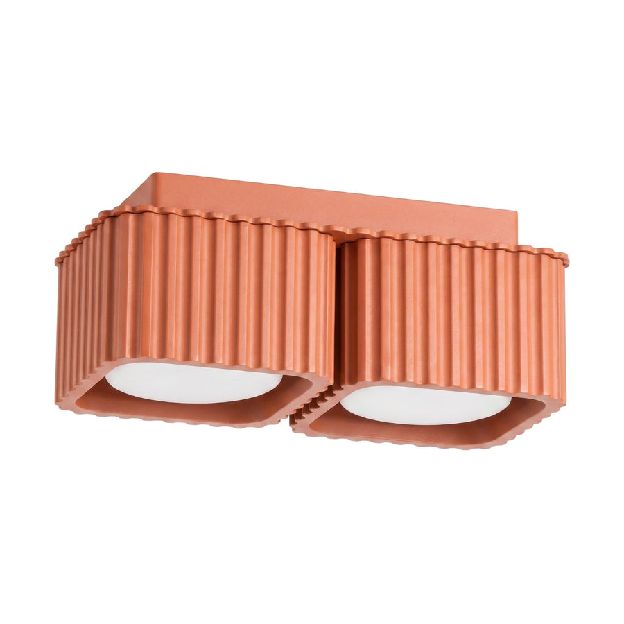 Plafonnier RIFF 2 GX53 Ocre rouge