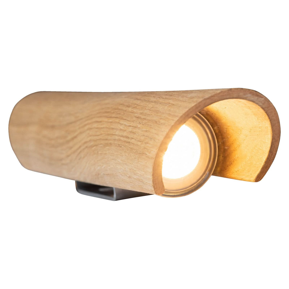 Applique murale Colombia en bois, chêne, 2 lumières, hauteur 38 cm, 5 W, largeur 8 cm