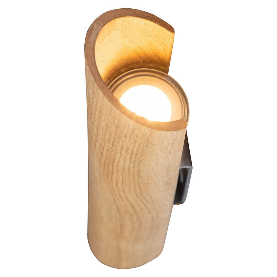 Applique murale Colombia en bois, chêne, 2 lumières, hauteur 38 cm, 5 W, largeur 8 cm