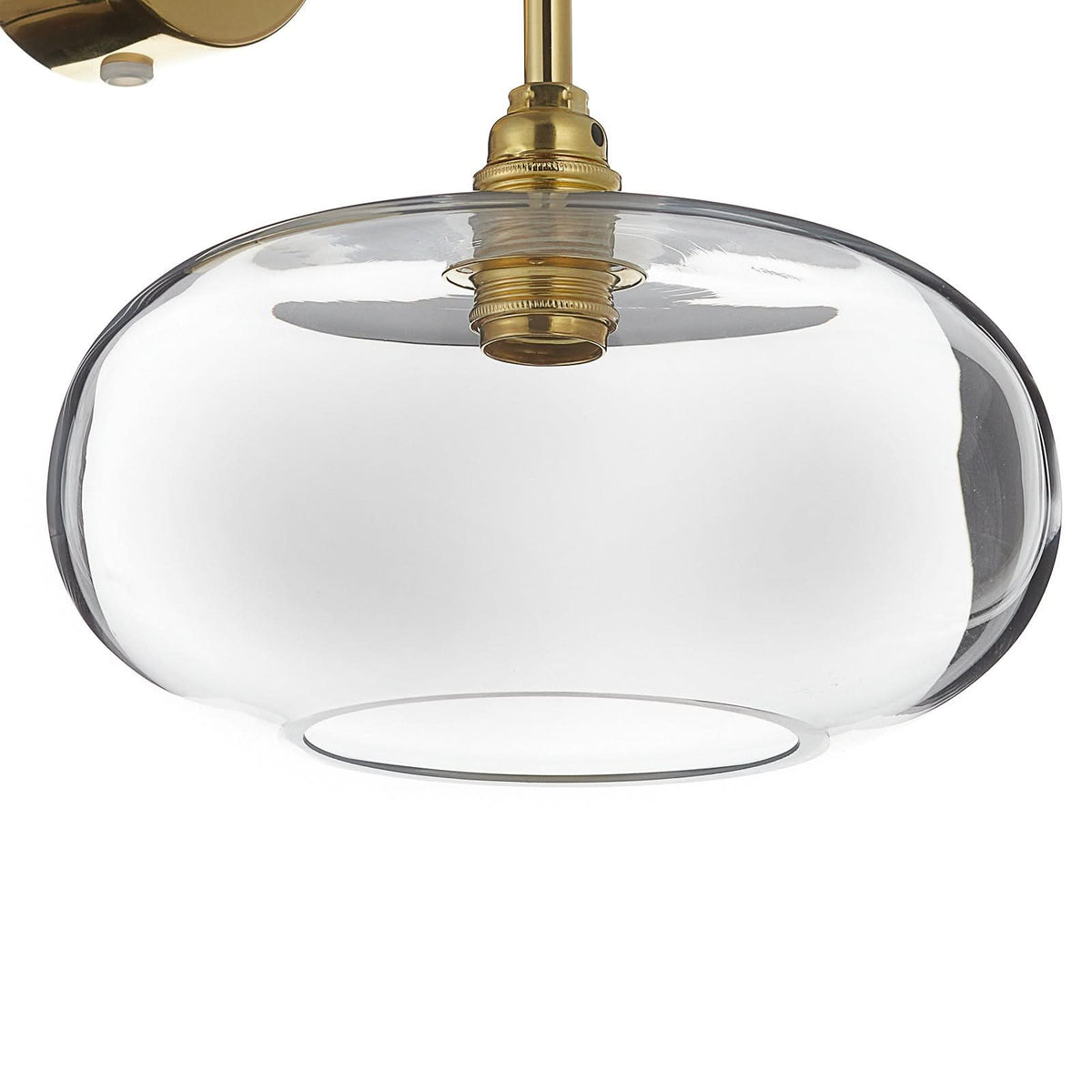 Applique murale Horizon en métal, doré et transparent, Ø 21 cm