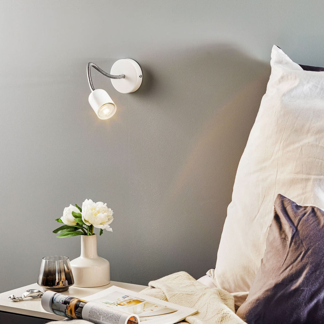Applique murale Maxi en acier, blanc