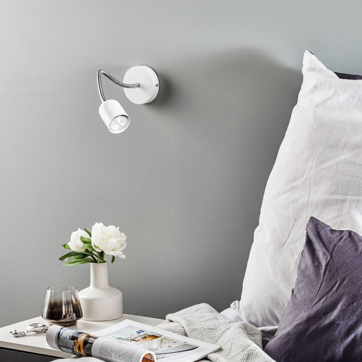Applique murale Maxi en acier, blanc