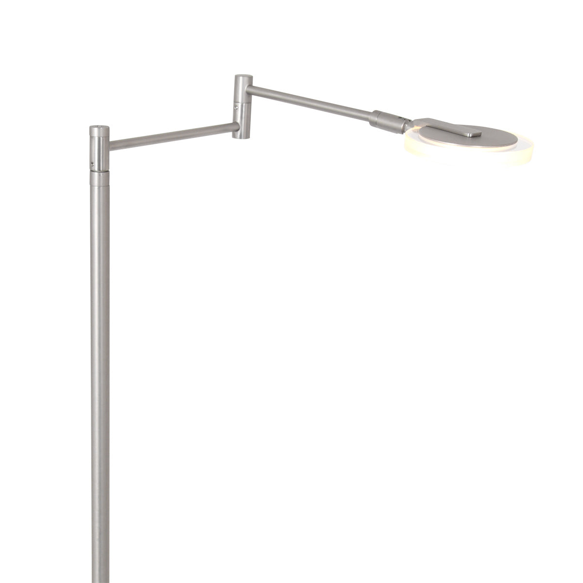 Détail du bras supérieur et de la tête plate inclinée, avec diffuseur allumé.