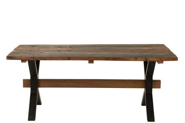 Table Vintage en Bois Recyclé