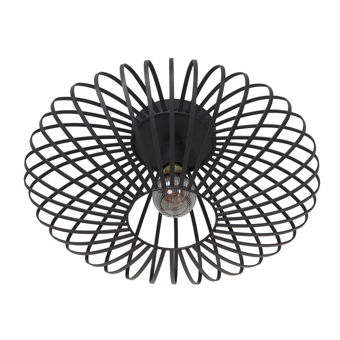 Schwarze Deckenleuchte Dunbar 3097ZW Ø40 cm E27-Fassung