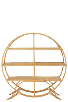 Design-Regal aus Natur-Rattan