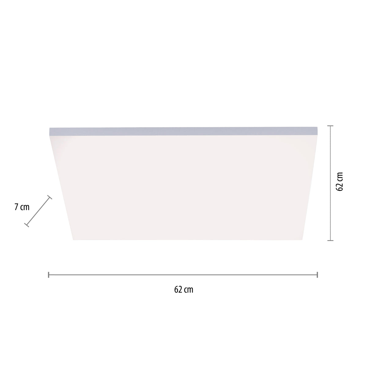 Plafonnier Frameless blanc, P 62 cm